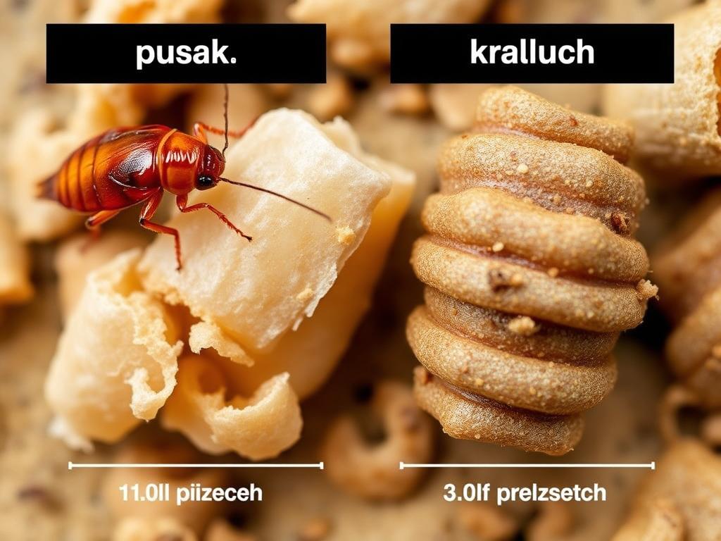 Porównanie odchodów prusaka i karalucha - różnice w wielkości i wyglądzie