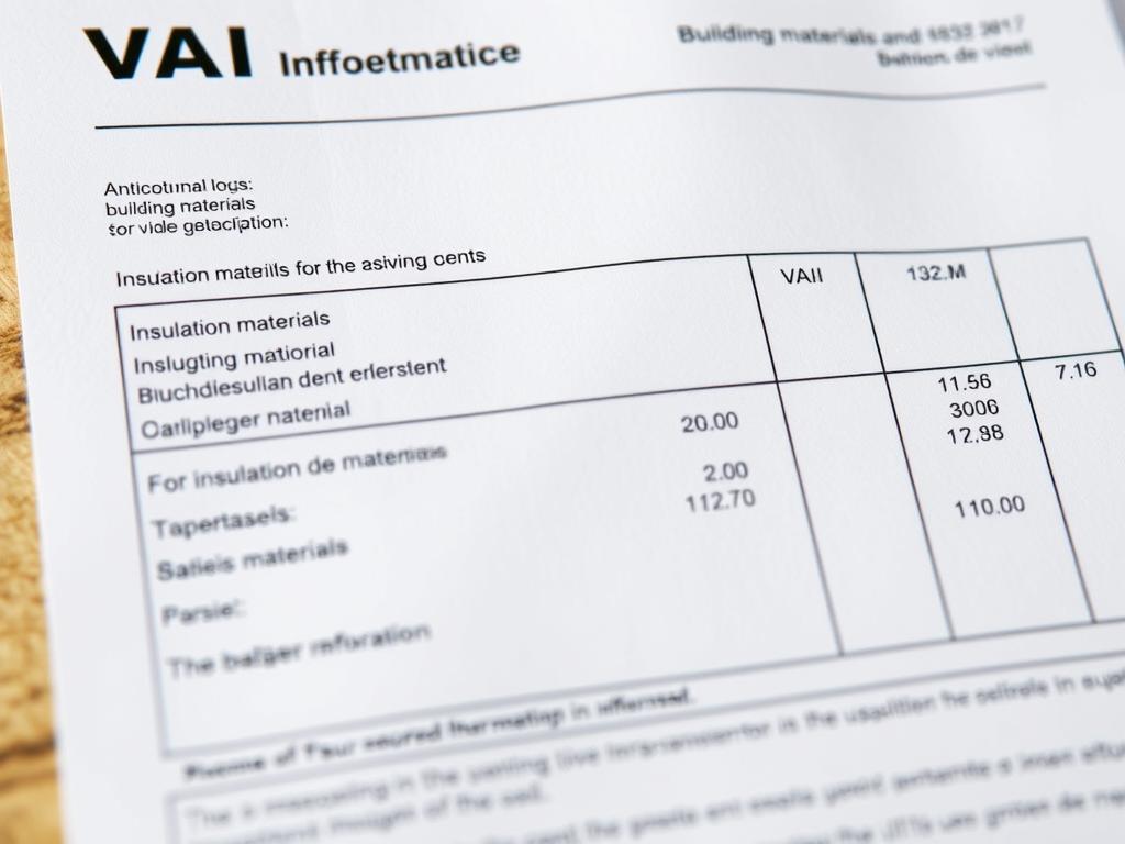 Przykładowa faktura VAT za materiały budowlane kwalifikujące się do odliczenia od podatku