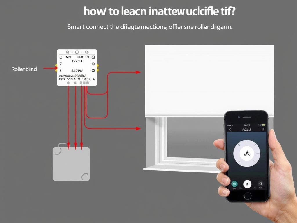 Schemat podłączenia modułu smart home do rolety 5-przewodowej