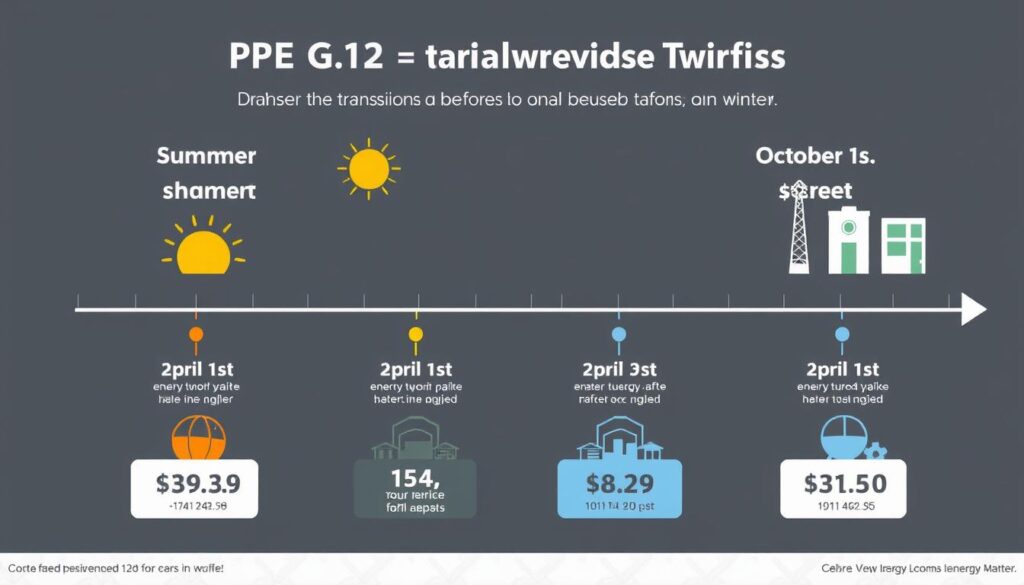 Infografika pokazująca moment przejścia z taryfy letniej na zimową w PGE