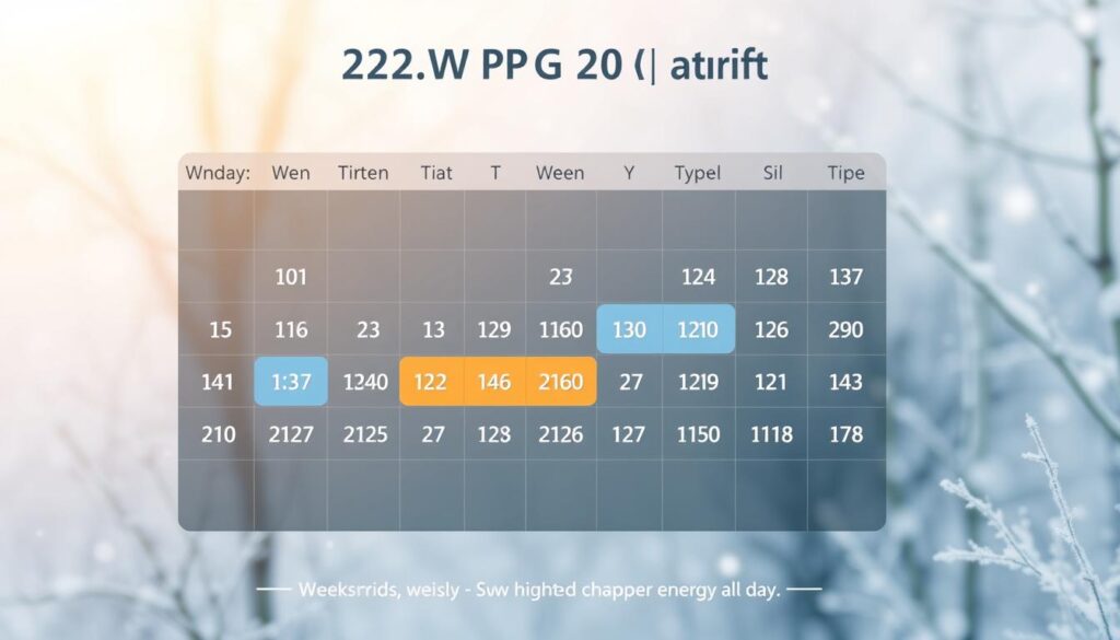 Kalendarz pokazujący okres zimowy taryfy G12w PGE od października do marca z zaznaczonymi godzinami tańszej energii