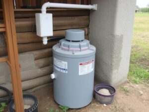 Nielegalna przydomowa oczyszczalnia ścieków - przykład nieprawidłowej instalacji