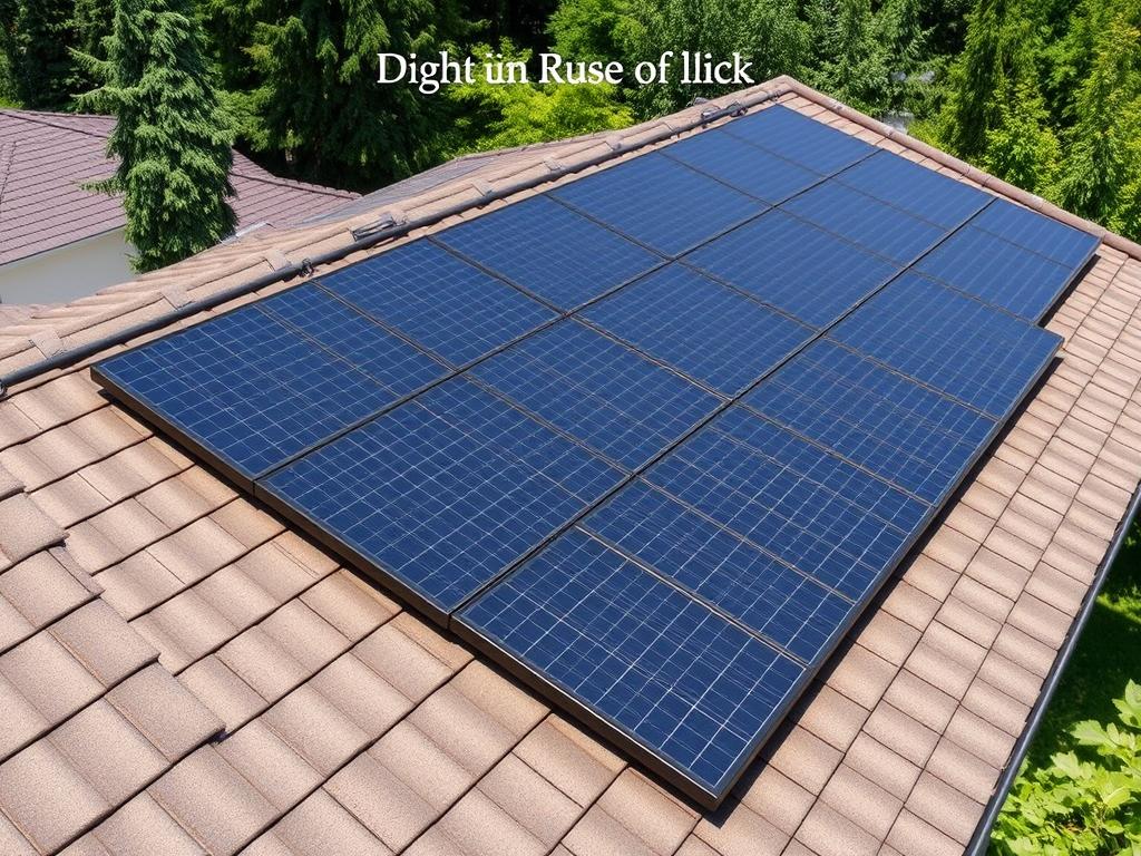 Panele fotowoltaiczne marki Risen zamontowane na dachu domu jednorodzinnego