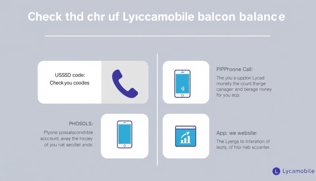 Porównanie różnych metod sprawdzania stanu konta Lycamobile