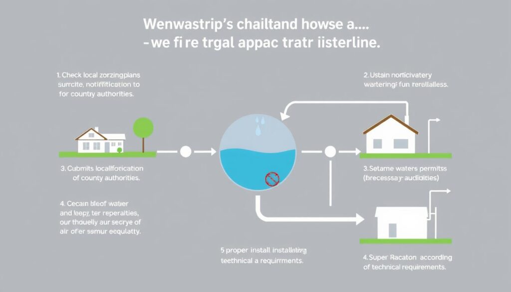 Schemat procedury legalnej instalacji przydomowej oczyszczalni ścieków