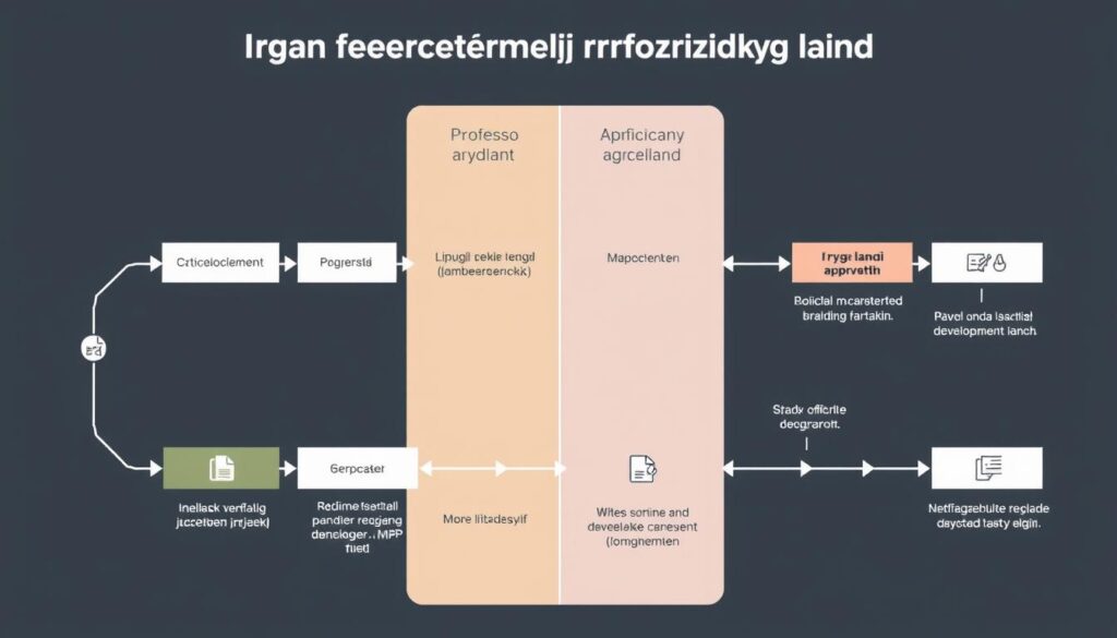 Schemat procedury zmiany przeznaczenia działki rolnej na budowlaną z uwzględnieniem MPZP
